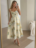 Lynn | Vestido Midi con Cuerpo Estructurado Estilo Corsé