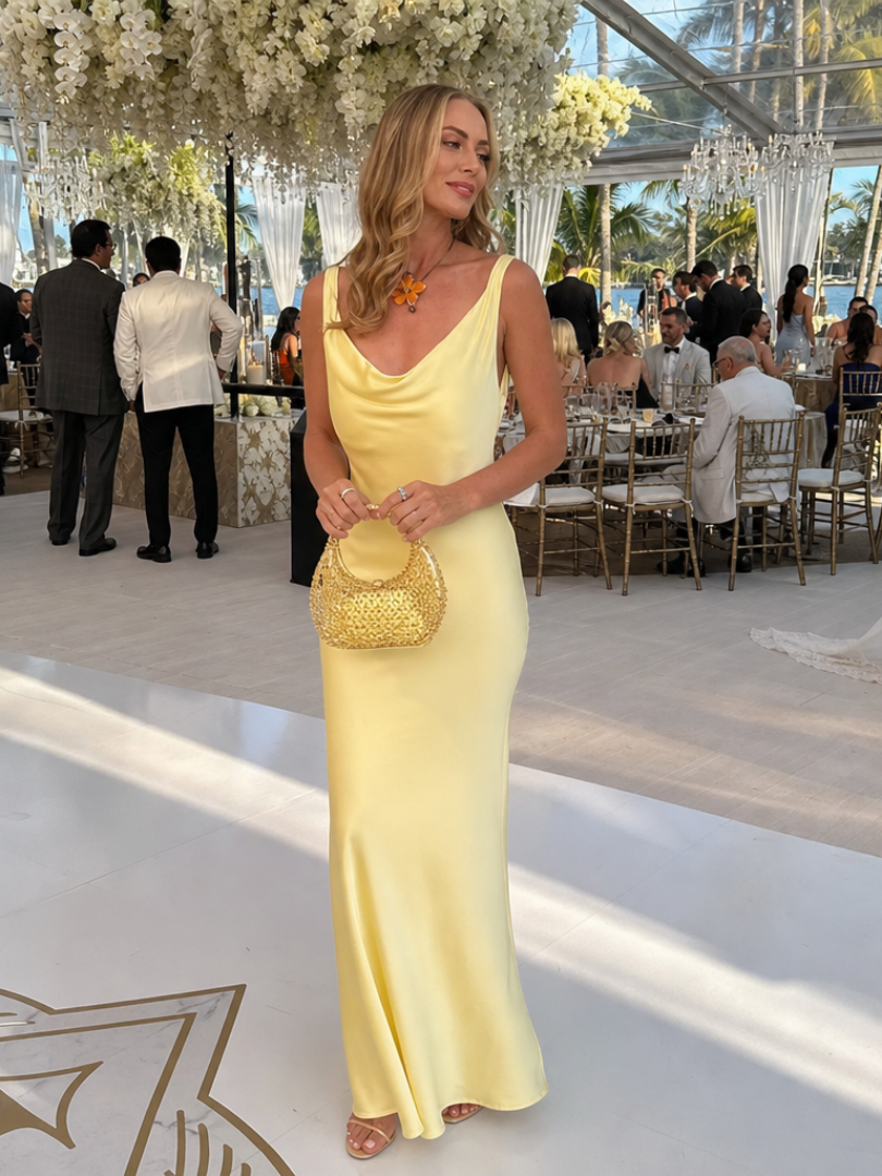 Sigler | Vestido Maxi Ajustado sin Mangas con Cuello Halter