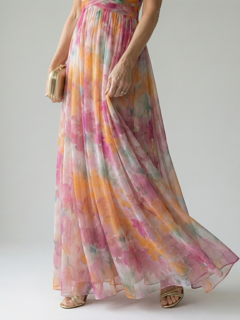Isel | Vestido Maxi con Envuelto Suave