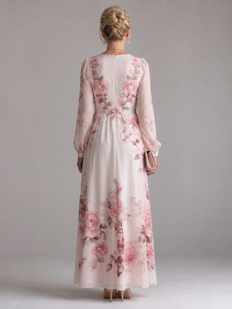 Musal | Vestido Midi de Flujo Natural de Manga Larga