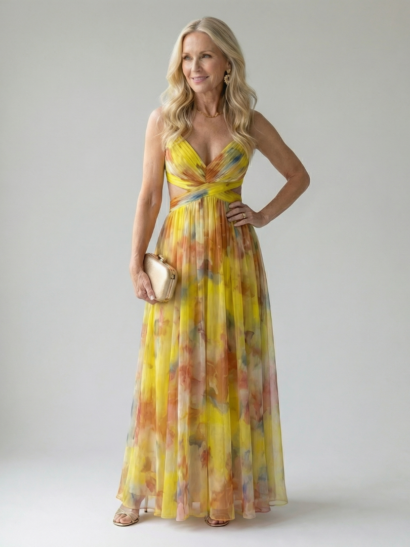 Isel | Vestido Maxi con Envuelto Suave