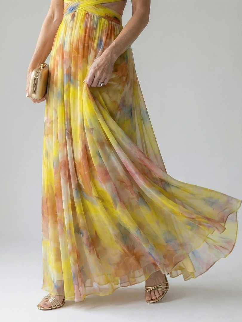Isel | Vestido Maxi con Envuelto Suave
