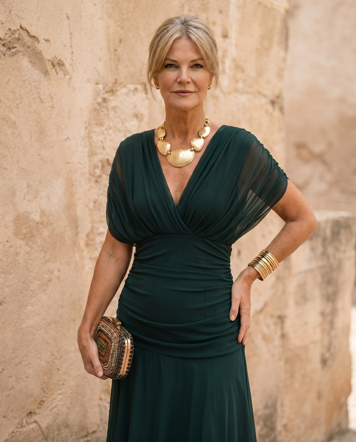 Vestido maxi elegante para fiesta con escote en forma de corazón